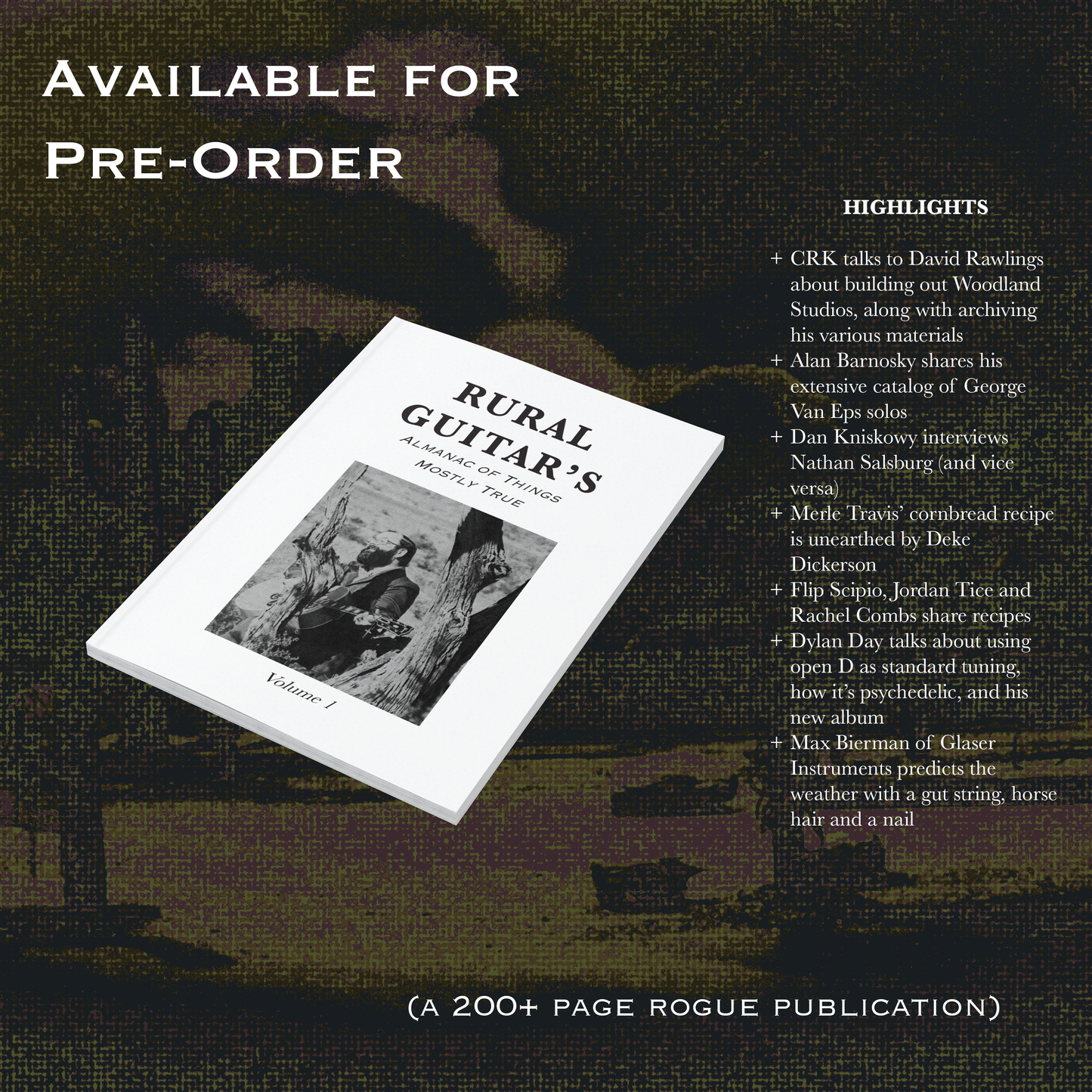 [SOLD OUT] Rural Guitar's Almanac of Things Mostly True (Volume 1)
